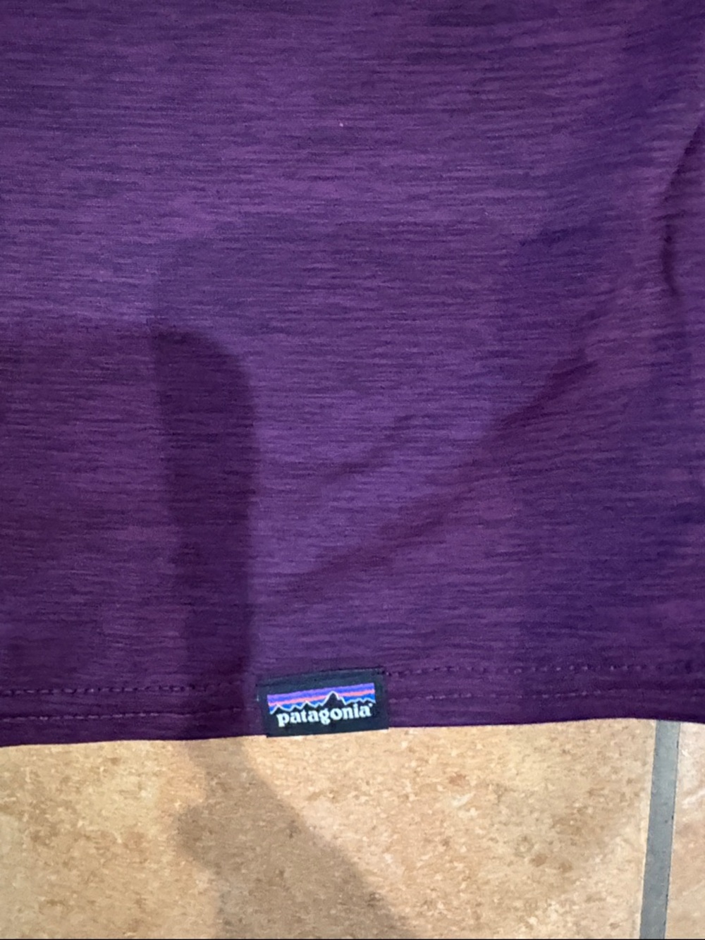 Patagonia Women's Long-Sleeve Crew in Deep Plum with Teal and Coral Stripes - Picture 5 of 6